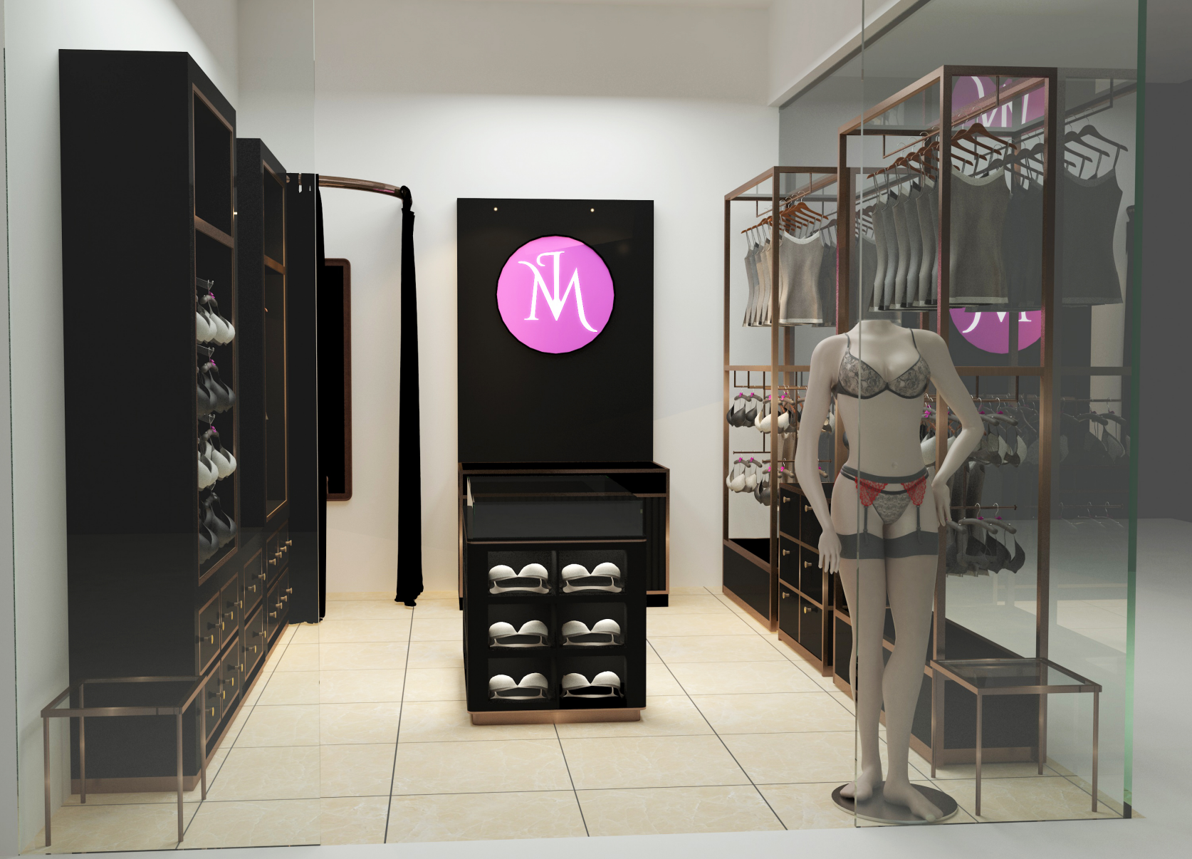 Custom Lingerie Store Display Cabinets in Australia | M2 Display ...